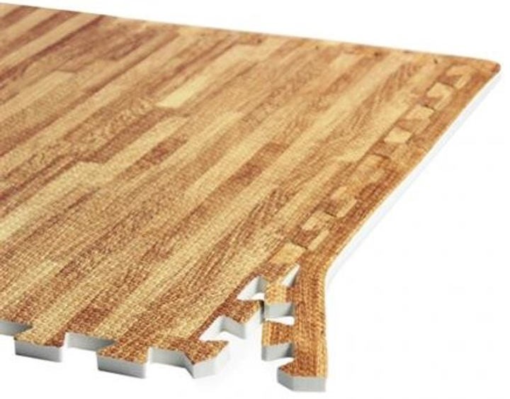 Набір захисних килимків Gorilla Sports 60 x 60 x 1.2 см 6 + 12 шт Bright Wood (4260438733451) - зображення 3