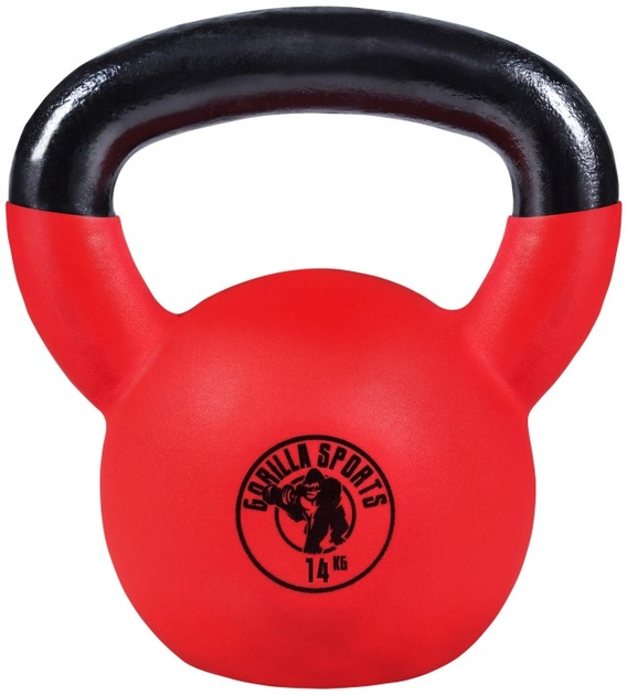 Kettlebell Gorilla Sports gumowane profesional 14 kg (4260438737510) - obraz 1