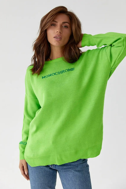 Fashions • Свитер женскии Монохром Fashions 44-54 салатовый (2392-мас) 