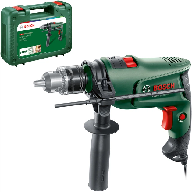 Wiertarka udarowa Bosch EasyImpact 570 + walizka (0603133220) - obraz 2
