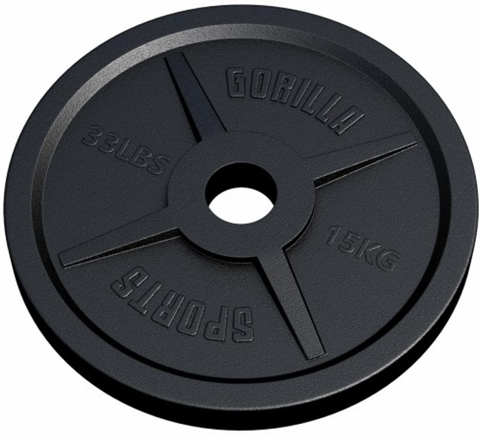 Obciążenie Gorilla Sports Olympia 15 kg (4250663108056) - obraz 1