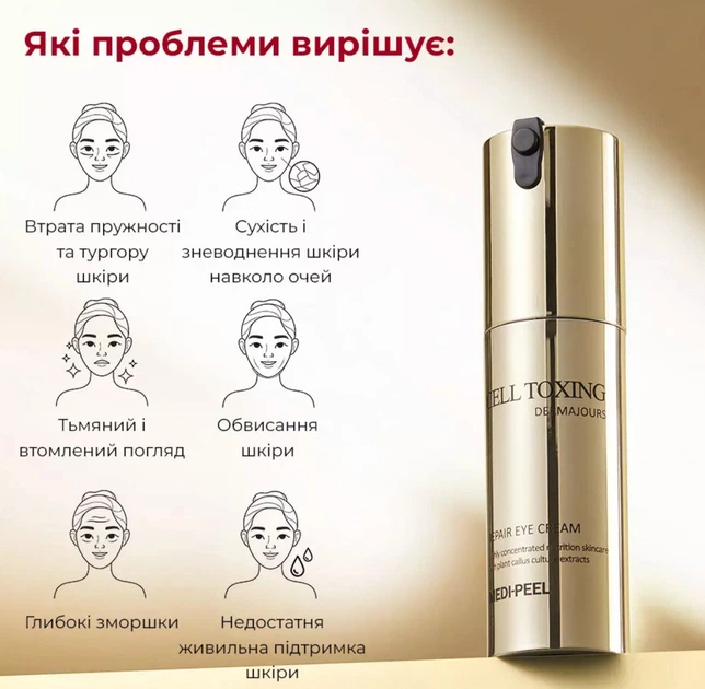 Відновлювальний крем для шкіри навколо очей Medi-Peel Cell Toxing Dermajours Repair Eye Cream 30 мл - Фото 3 Відновлювальний крем для шкіри навколо очей Medi-Peel Cell Toxing Dermajours Repair Eye Cream 30 мл - зображення 3