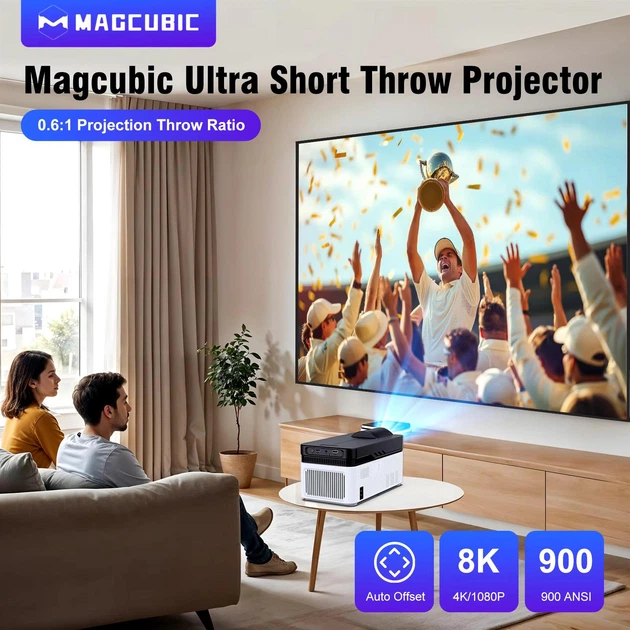 Проектор HY450 900ANSI Android 11 8K 1080P Wifi6 Голосове керування Allwinner H716 електронний фокус, домашній кінотеатр - Фото 10 Проектор HY450 900ANSI Android 11 8K 1080P Wifi6 Голосове керування Allwinner H716 електронний фокус, домашній кінотеатр - зображення 10