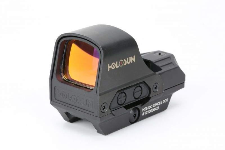 Коліматор Holosun HS510C, Open Reflex відкритий, на Weaver/Picatinny, швидкознімний, со.бат., 2 МОА - зображення 2