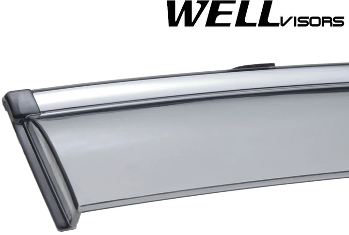 Дефлекторы окон Wellvisors с хромированным молдингом передние и задние Volvo V60 2015-2018 Hatchback 4 шт (3-847VO004) - изображение 15