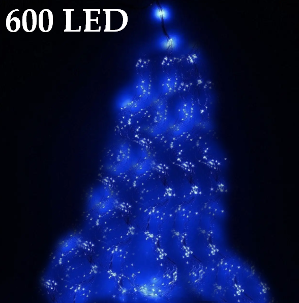 Світлодіодна гірлянда Кінський хвіст крапля роси X-MAS Horsetail 600 Led Blue - Фото 3 Світлодіодна гірлянда Кінський хвіст крапля роси X-MAS Horsetail 600 Led Blue - изображение 3