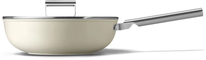 Patelnia WOK Smeg 30 cm Cream (CKFW3001CRM) - obraz 11
