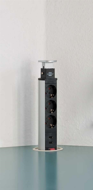 Подовжувач Brennenstuhl 3 розетки + 2 USB 2 м (1396200013) - зображення 4