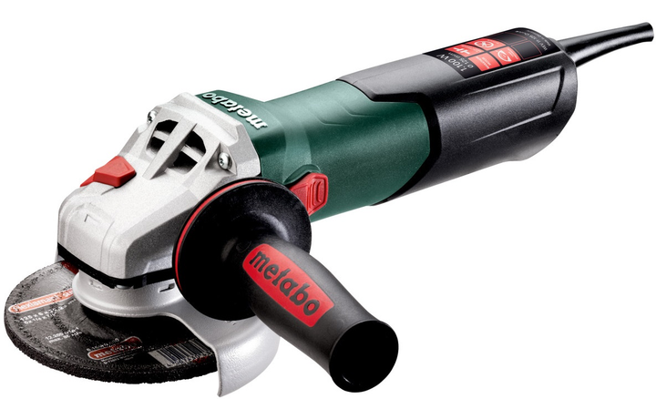 Кутова шліфмашина Metabo WEV 11-125 Quick (603625000) з регулюванням кількості обертів + швидкозатискною гайкою + картонна коробка - зображення 1