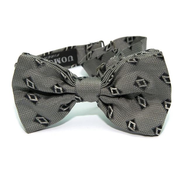 Серая галстук-бабочка Uomo + Piu с ромбиками ZNM-1900 - изображение 4