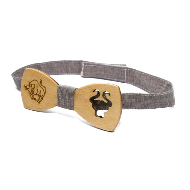 Деревянная галстук бабочка Gofin знак зодиака телец GBDH-8285 - изображение 3