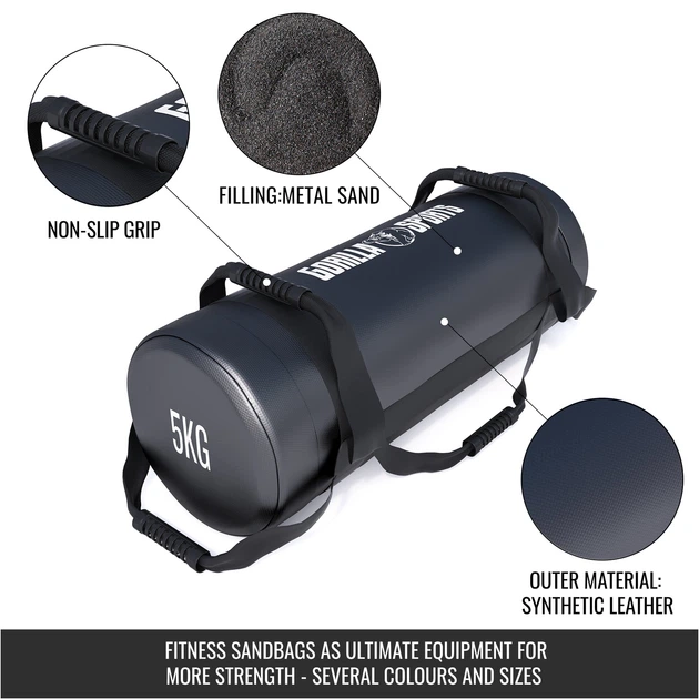 Мішок для кросфіту Gorilla Sports Sandbag 5 кг Black (4260200843838) - зображення 4