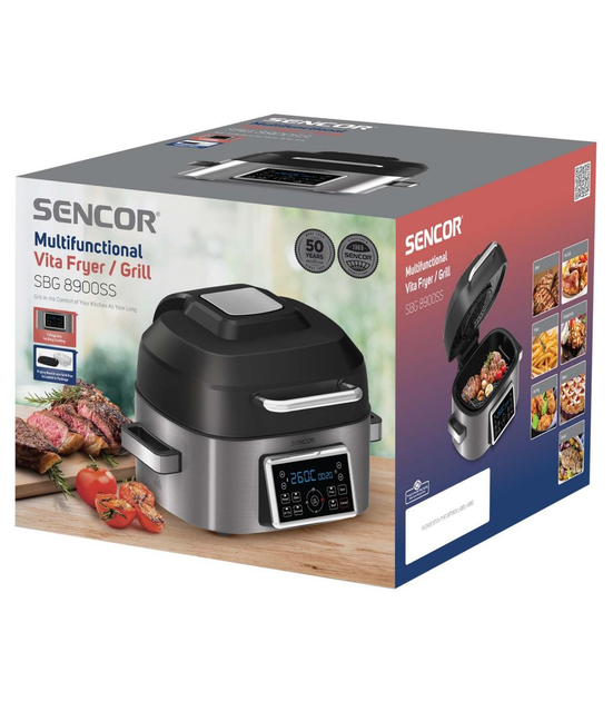 Мультипіч Sencor VITA SBG8900SS 1660 Вт 6 л 7 програм чорна - зображення 5