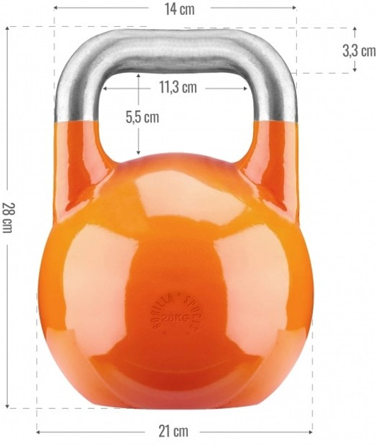 Гиря Gorilla Sports турнірна 28 кг (4260200845405) - зображення 3