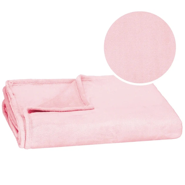 Плед-покрывало Luxurious Blanket Springos HA7210 розовый 200x220 см - изображение 3