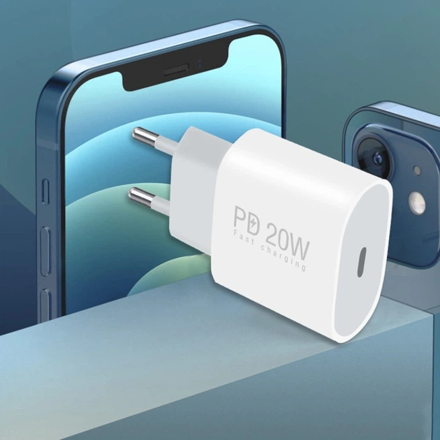 Мережевий зарядний пристрій WUW C178 20 Вт USB-C PD/QC білий - Фото 5 Мережевий зарядний пристрій WUW C178 20 Вт USB-C PD/QC білий - зображення 5