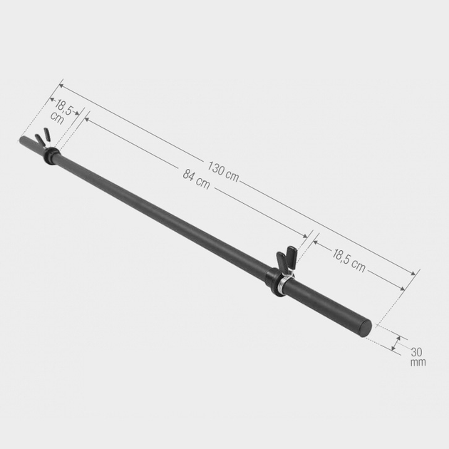 Gryf Gorilla Sports prosty lekki 130 cm 30 mm 2 kg (4260200845580) - obraz 4