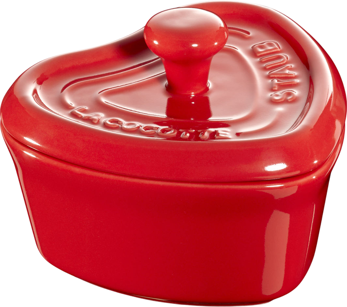 Garnek Staub Mini Cocotte w kształcie serca Czerwony 200 ml (4009839316593)  - obraz 1