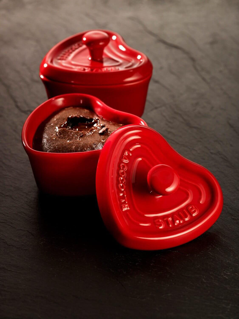 Каструля Staub Mini Cocotte у формі серця Червона 200 мл (4009839316593)  - зображення 3