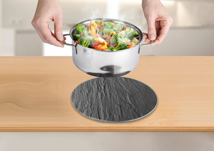 Podstawka pod garnek Wenko szklana 20 cm Czarna (4008838327654) - obraz 4