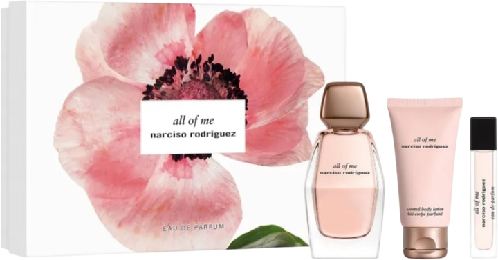 Zestaw damski Narciso Rodriguez All Of Me Woda perfumowana 90 ml + Woda perfumowana 10 ml + Balsam do ciała 50 ml (3423222108397) - obraz 1