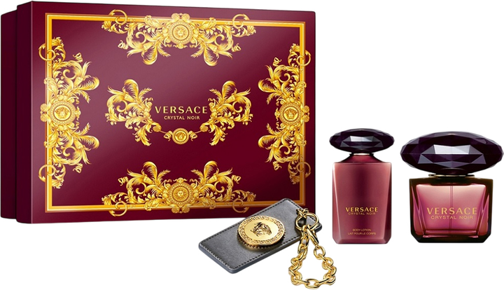 Набір для жінок Versace Crystal Noir Туалетна вода 90 мл + Лосьйон для тіла 100 мл + Брелок для ключів (8011003831203) - зображення 1