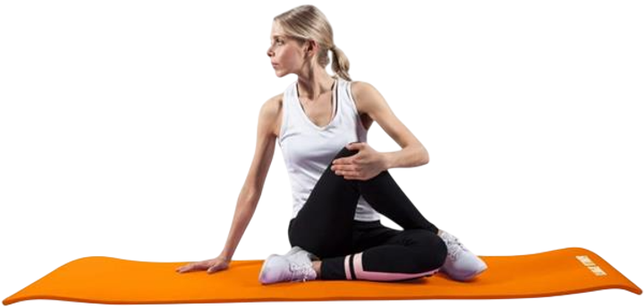 Килимок для йоги Gorilla Sports 190 x 60 x 1.5 см Orange (4260200847188) - зображення 5