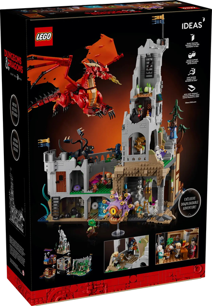 Zestaw klockow LEGO Ideas Dungeons & Dragons: Opowiesc czerwonego smoka 3745 elementow (21348) (955555907284184) - Outlet - obraz 1