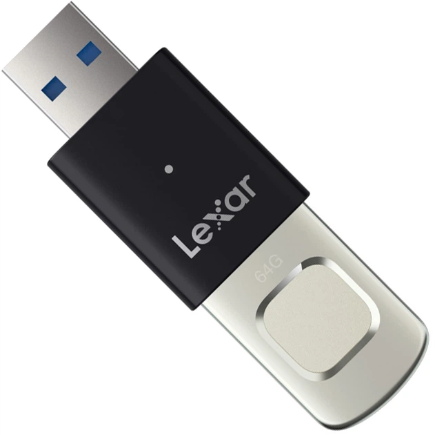 Флеш память USB Lexar JumpDrive Fingerprint F35 Pro 64GB USB 3.2 Gen 1 (LJDF35P064G-RNBNG) 294696 - изображение 2