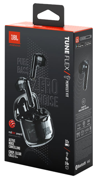 Гарнітура JBL TUNE FLEX 2 Ghost Black (JBLTFLEX2GBLK) (7065586) - изображение 12
