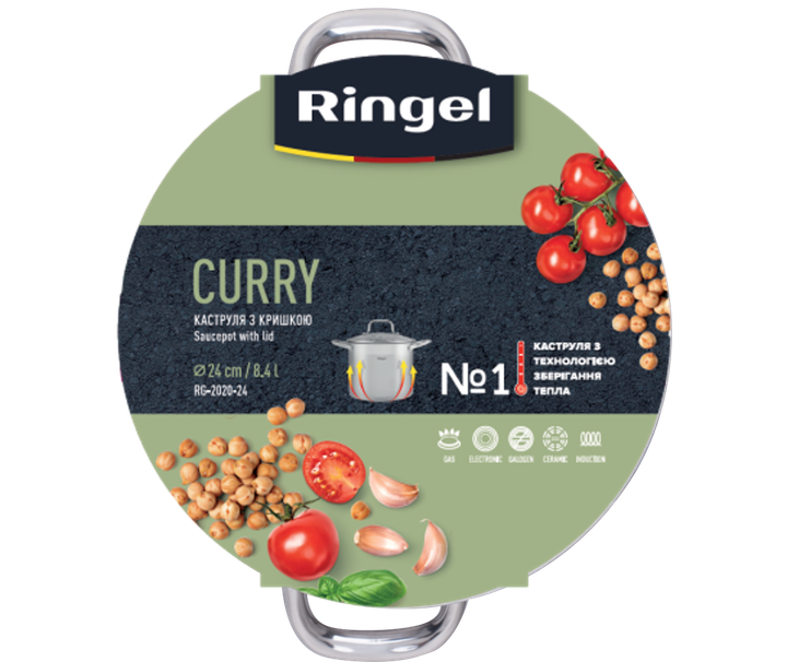 Каструля Curry (8.4 л) 24 см Ringel (kuh0016328) - Фото 3 Каструля Curry (8.4 л) 24 см Ringel (kuh0016328) - зображення 3