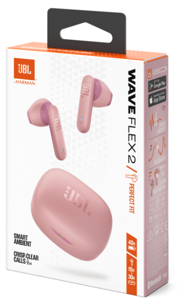 Гарнітура JBL WAVE FLEX 2 Pink (JBLWFLEX2PIK) (7065575) - изображение 6