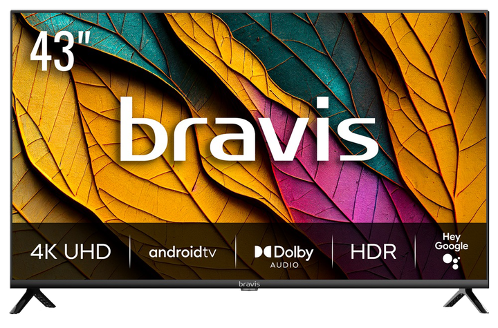 LED-телевізор Bravis 43K6000U (6999004) - Фото 1 LED-телевізор Bravis 43K6000U (6999004) - зображення 1