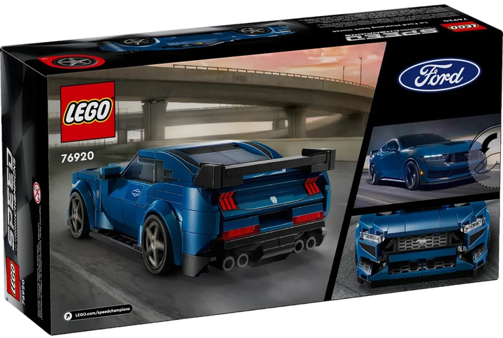 Zestaw klockow LEGO Speed Champions Sportowy Ford Mustang Dark Horse 344 elementy (76920) (955555907361255) - Outlet - obraz 1