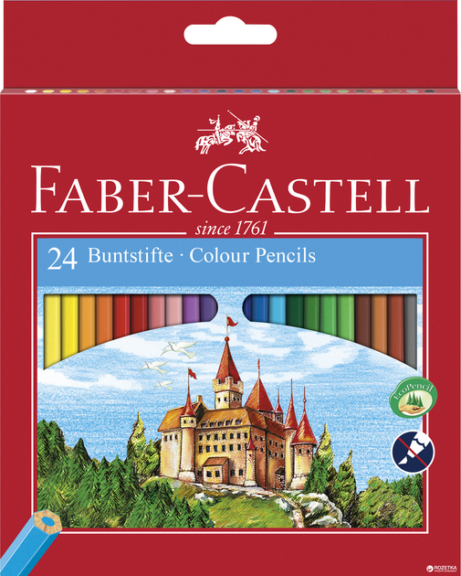 Набор цветных карандашей Faber-Castell 24 шт (7891360580065) – фото ...