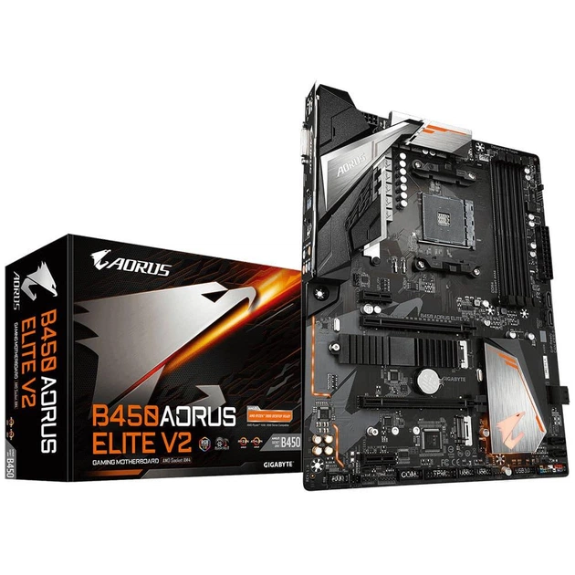 Материнська плата Gigabyte B450 Aorus Elite V2 (S4, AMD B450, ATX