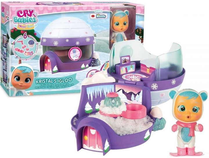 Zestaw do zabawy TM Toys Cry Babies Magic Tears  Iglo Zimowy domek Kristal's (8421134090934) - obraz 2