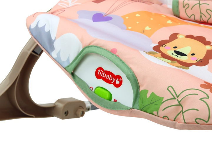 Гойдалка-ліжко LEAN Toys Вібрація та звук 2 в 1 Лев (5905991005230) - зображення 6