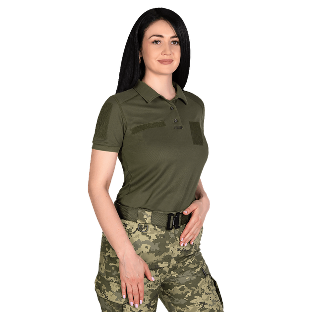 Жіноче поло Pani Army ID LT Олива (8080), XL - изображение 1