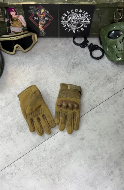 Зимние перчатки Mechanix Energy с защиыми накладками койот XL - изображение 2