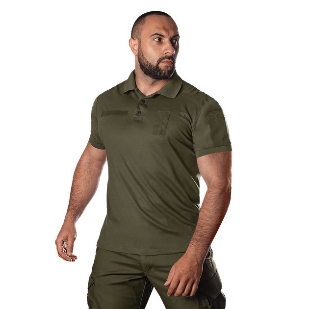 Поло Army ID 2.0 CoolPass Pique LT Оліва (8082), XXXXL-Long - зображення 1