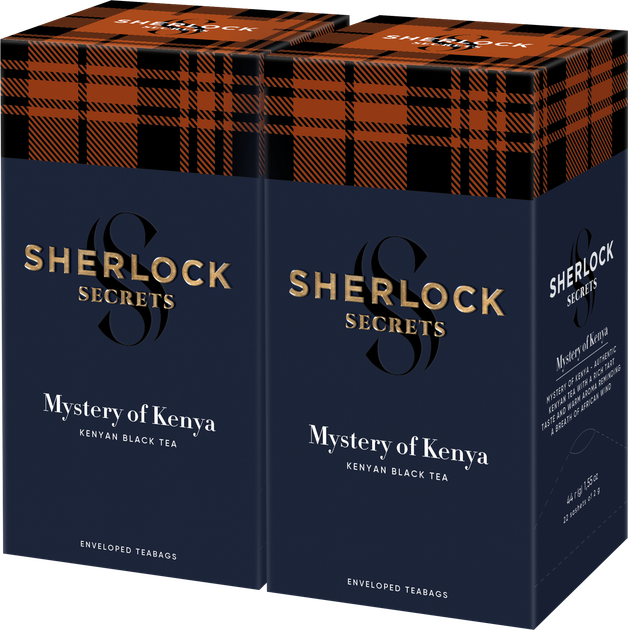 Акція на Упаковка чорного чаю Sherlock Secrets Mystery of Kenya 2 пачки по 2 г х 22 саше від Rozetka
