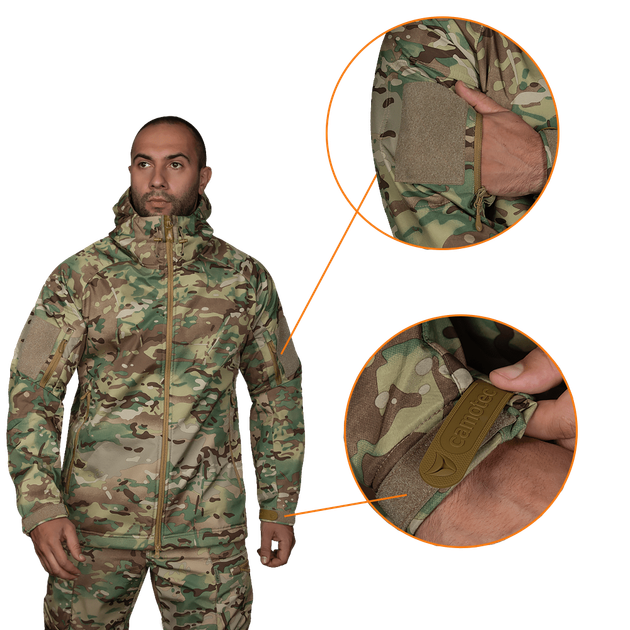 Комплект Softshell (Костюм+Бейсболка) Multicam (8358), XXXL - зображення 2