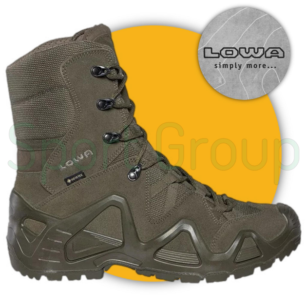 Високі тактичні черевики Lowa zephyr hi gtx tf ranger green (темно-зелений) UK 9/EU 43.5 - зображення 1