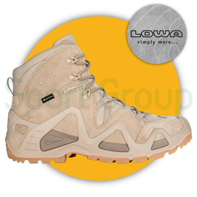 Ботинки тактические Lowa zephyr GTX Mid TF Desert (Бежевый) UK 11/EU 46 - изображение 1