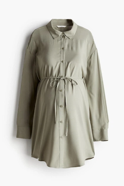 Рубашка H&M 1010725П XS хаки - Фото 1 Рубашка H&M 1010725П XS хаки - изображение 1