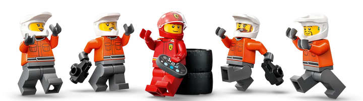 Zestaw klocków LEGO City F1 Pit stop i mechanicy z bolidem Ferrari 322  elementy (60443) - obraz 7
