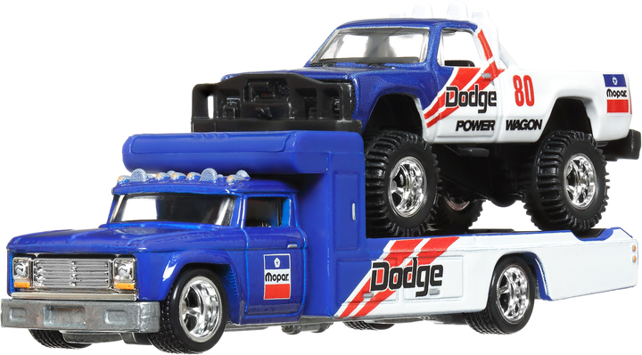 Колекційна машинка Hot Wheels '80 Dodge Macho Power Wagon та транспортера Retro Rig серії Car Culture (194735102310) - зображення 1