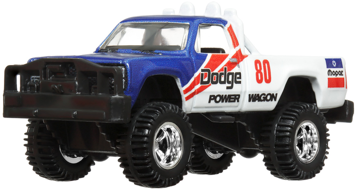 Kolekcjonerski samochodzik Hot Wheels '80 Dodge Macho Power Wagon i transporter Retro Rig z serii Car Culture (194735102310) - obraz 4