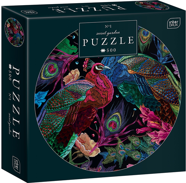 Puzzle Interdruk okrągłe Znak zodiaku Tajemniczy ogród 63 cm 500 szt (5902277342058) - obraz 1